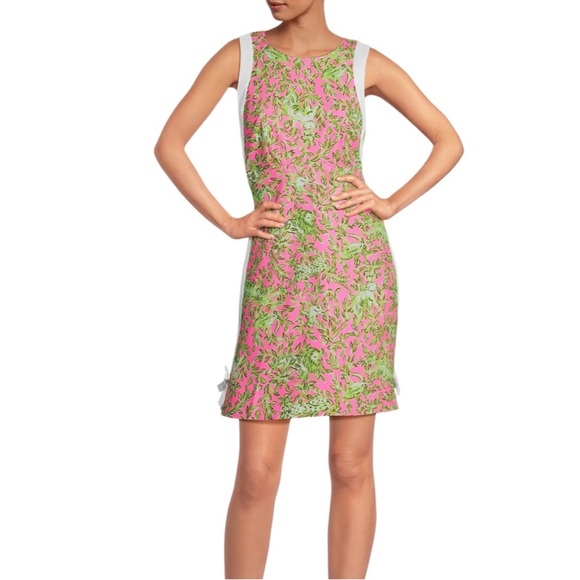 Lilly Pulitzer Beckler Stretch Shift Dress Main Character Energy NWT Size 14 - Picture 3 of 14